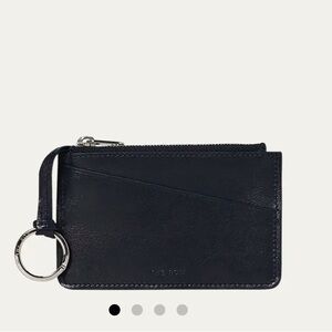 The Row zipped keychain, navy